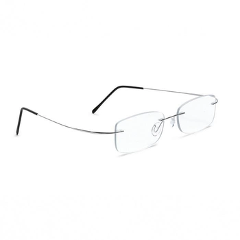 Oprawa korekcyjna z zausznikami  bez zawiasów, srebrna
