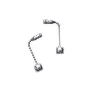 Wsporniki nanośników z Beta tytanu, wkręcane, 12 mm, srebrne - 4 szt