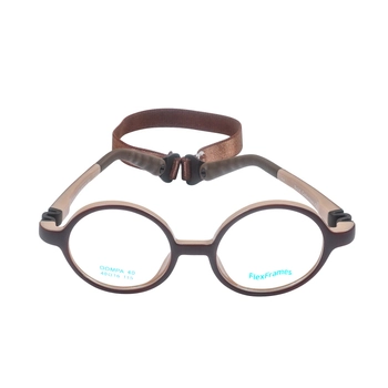Oprawa korekcyjna dla dzieci Flex Frames Oompa 40/16, C08 Brązowy / Kawowy