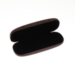 Etui na okulary wzór geometryczny brązowe