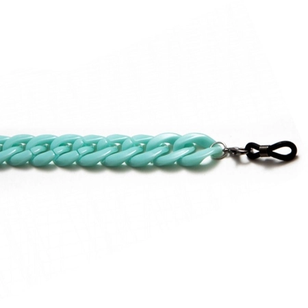 Łańcuszki do okularów akrylowe, seledynowe - 2 szt.