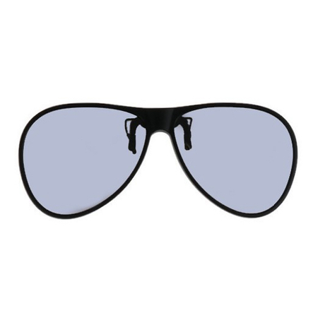 Nakładka przeciwsłoneczna w kształcie Aviator/Pilotki, odchylana z powłoką lustrzaną i polaryzacją, 61 x 54 mm