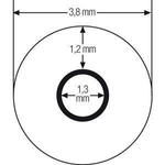 Końcówki zauszników, sportowe silikonowe, długość 75 mm, beżowe - 1 para