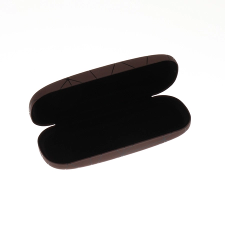 Etui na okulary wzór geometryczny brązowe