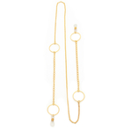 Łańcuszek do okularów metalowy, Turyn, złoty - 1 szt.