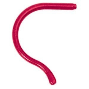 Końcówki zauszników, sportowe silikonowe, długość 75 mm, czerwone - 1 para