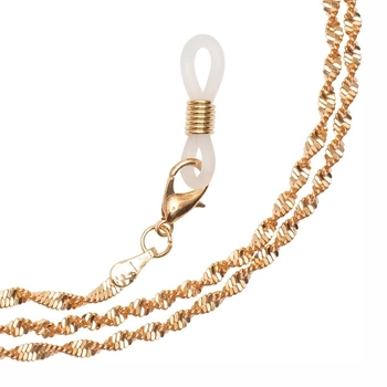 Łańcuszek do okularów metalowy, Rome, złoty