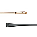 Zauszniki z zawiasem flex, 140 mm, wysokość 3,30 mm, złote