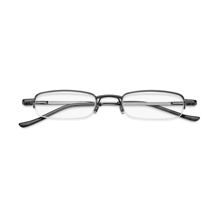 Okulary do czytania półramkowe Viper szare +1,00