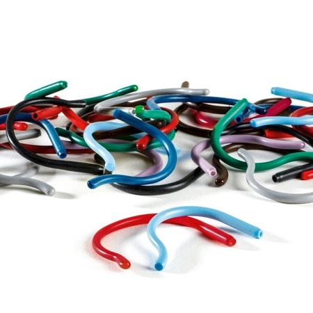 Końcówki zauszników, sportowe silikonowe, długość 90 mm, bordowe - 1 para