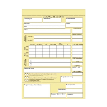 Koperty na prace okularowe samokopiujące 100 szt.