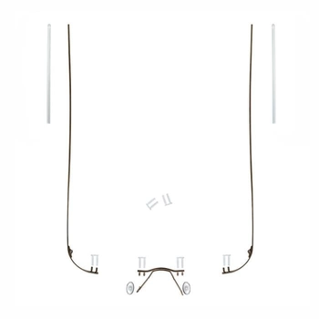 Zestaw części do okularów wierconych ze stali nierdzewnej, brązowych, z zawiasami