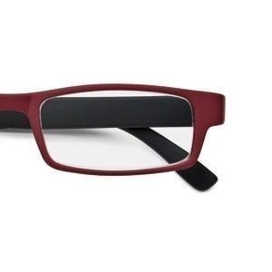 Okulary do czytania Okapi, czerwone, małe, aksamitne w dotyku