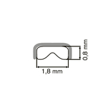 Wkładka Windsor, na zewnątrz oprawy, 1,80 x 0,8 mm, kasztanowa - 2 szt