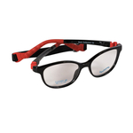 Oprawa korekcyjna dla dzieci Flex Frames Cosmo 48/16, C07 Czarny / Czerwony