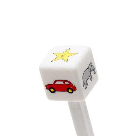 Kostka fiksacyjna z motywami do stereotestu Langa