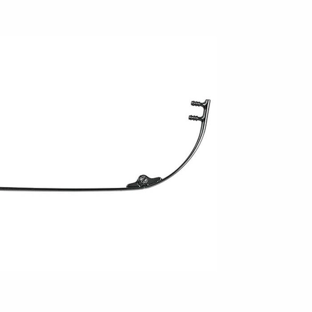 Zauszniki czarne 140 mm do opraw wierconych na tuleje, z zawiasami