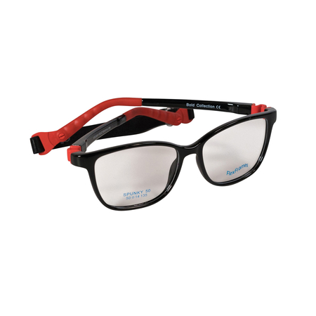 Oprawa korekcyjna dla dzieci Flex Frames Spunky 50/14, C07 Czarny / Czerwony
