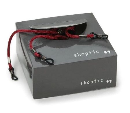 Sznureczki do okularów, bordowe - 20 szt.