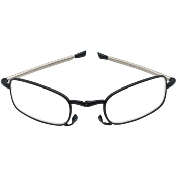 Składane okulary do czytania Bats czarno srebrne +1,50