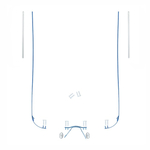 Zestaw części do okularów wierconych ze stali nierdzewnej, niebieskich, z zawiasami