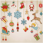 Ściereczka do okularów 18x18 cm, Christmas Pattern 4, pakowana pojedynczo