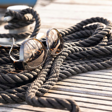 Okulary przeciwsłoneczne nakładane na okulary korekcyjne, Havana błyszczący, Bern M