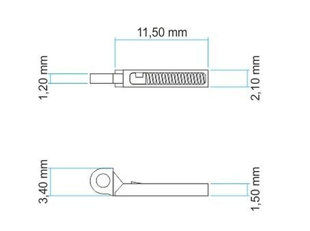 Wkład fleksa mały, gwint 1,4 mm, rolka 1,2 mm - 10 szt