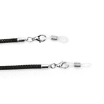 Łańcuszek do okularów metalowy, z karabińczykowym zapięciem, czarny 3 szt.