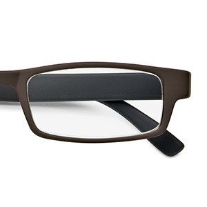 Okulary do czytania Okapi, brązowe, małe, aksamitne w dotyku