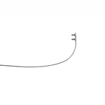 Zauszniki srebrne 140 mm do opraw wierconych na tuleje, bez zawiasów