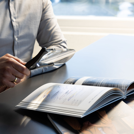 Lupa prostokątna z podświetleniem bez oprawy