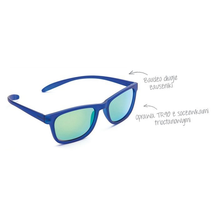 Okulary przeciwsłoneczne dla dzieci lustrzane z polaryzacją, Drew 8-12 lat