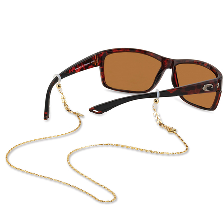 Łańcuszek do okularów metalowy, Ateny, złoty