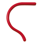 Końcówki zauszników, sportowe silikonowe, długość 90 mm, czerwone - 1 para