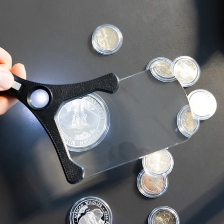 Lupa prostokątna z podświetleniem bez oprawy