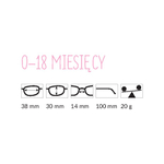 Okulary przeciwsłoneczne dla dzieci Milo & Me model Conny, 0-18 m-cy