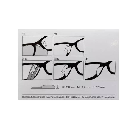 Naklejki na noski do okularów 19 mm x 2,0 mm , czarne - 10 par