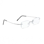Oprawa korekcyjna z zausznikami  bez zawiasów, srebrna