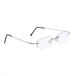 Oprawa korekcyjna z zausznikami z zawiasami, srebrna