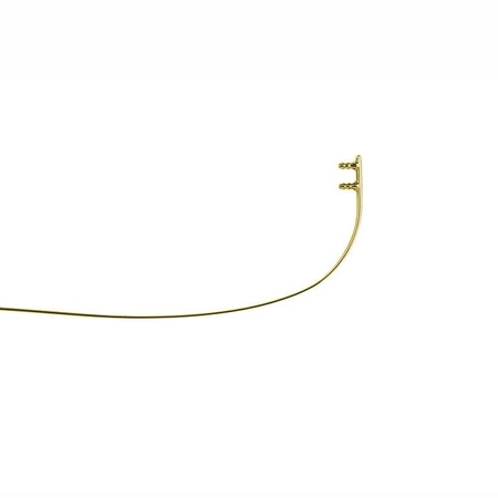 Zauszniki złote 140 mm do opraw wierconych na tuleje, bez zawiasów