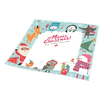 Ściereczka do okularów 18x18 cm, Christmas Pattern 2, pakowana pojedynczo