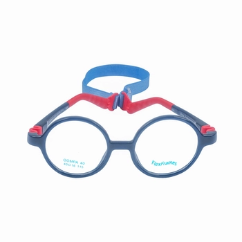 Oprawa korekcyjna dla dzieci Flex Frames Oompa 37/15, C10 Granatowy / Czerwony