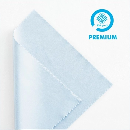 Ściereczki do okularów w jakości PREMIUM, kolor: jasny szary, 100 szt.