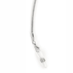 Łańcuszek do okularów metalowy, Pisa, srebrny