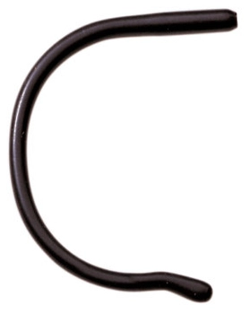 Końcówki zauszników, sportowe silikonowe, długość 90 mm, czarne - 1 para