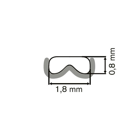 Wkładka Windsor, do wnętrza oprawy, profil W, 1,8 x 0,8 mm, szylkret - 2 szt