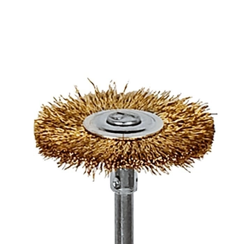 Szczotka mosiężna, okrągła, 21x1,8 mm, trzon 2,34 mm