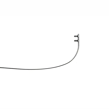 Zauszniki czarne 140 mm do opraw wierconych na tuleje, bez zawiasów