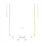 Zestaw części do okularów wierconych ze stali nierdzewnej, złotych, z zawiasami